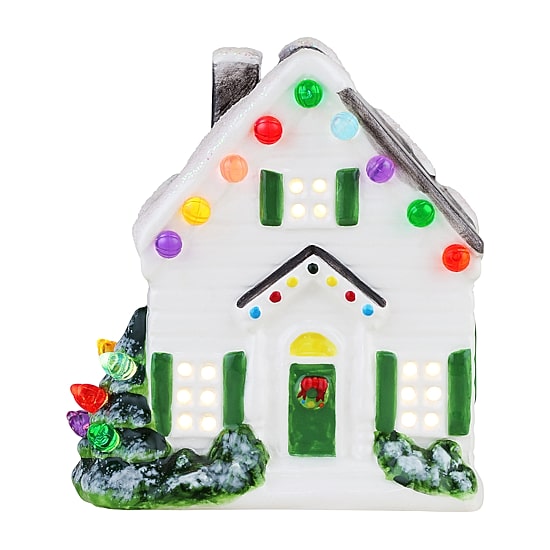 Lighted Ceramic Christmas Village House Tabletop Decor