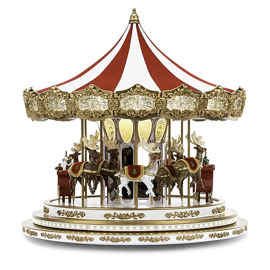 Animated Regal Carousel Christmas Tabletop Decor