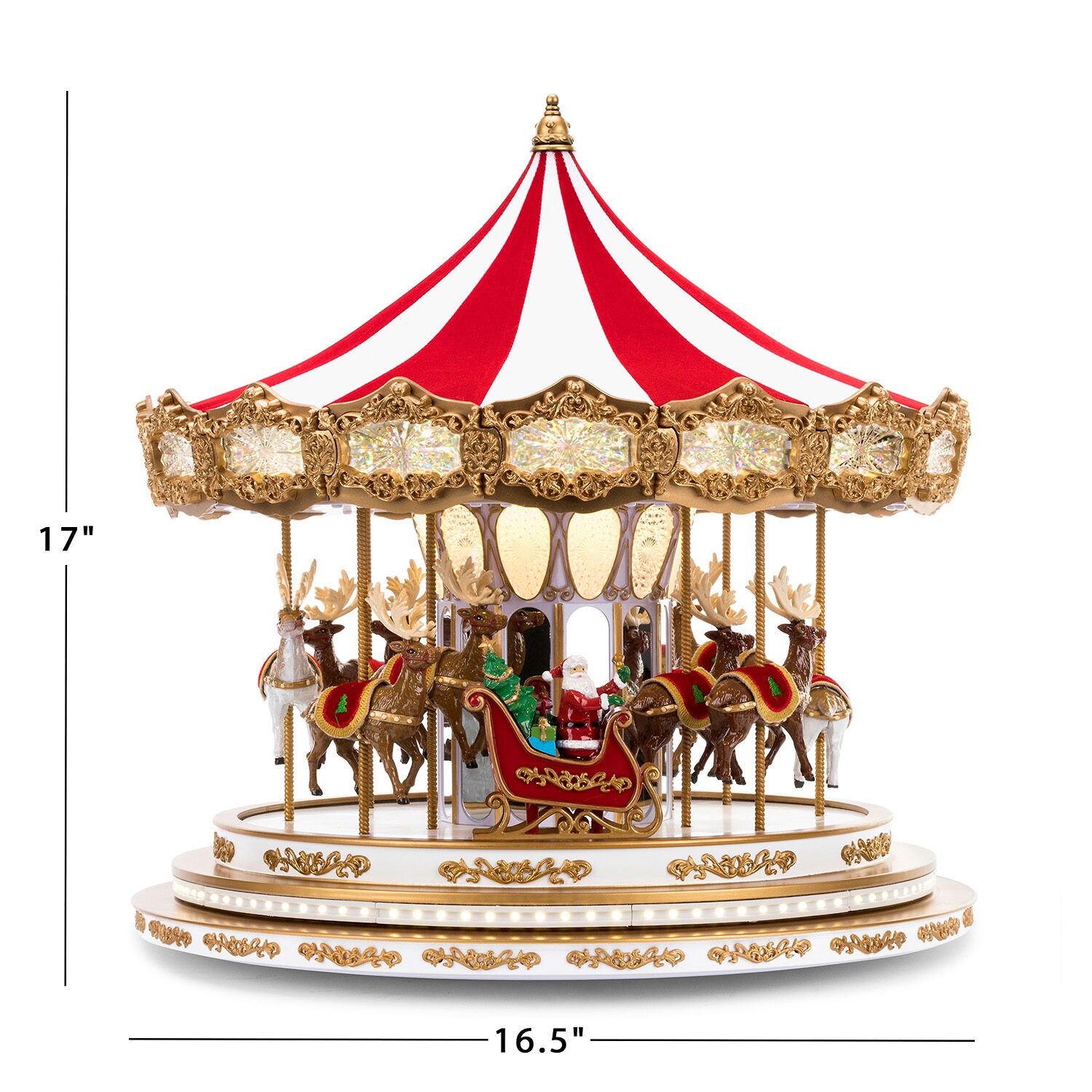 Animated Regal Carousel Christmas Tabletop Decor