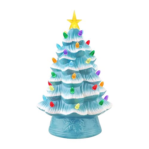 Mr. Christmas 12" Nostalgic Christmas Tree Holiday Decor - Light Blue