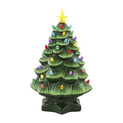 Mr. Christmas 14" Nostalgic Ceramic Tree - Green