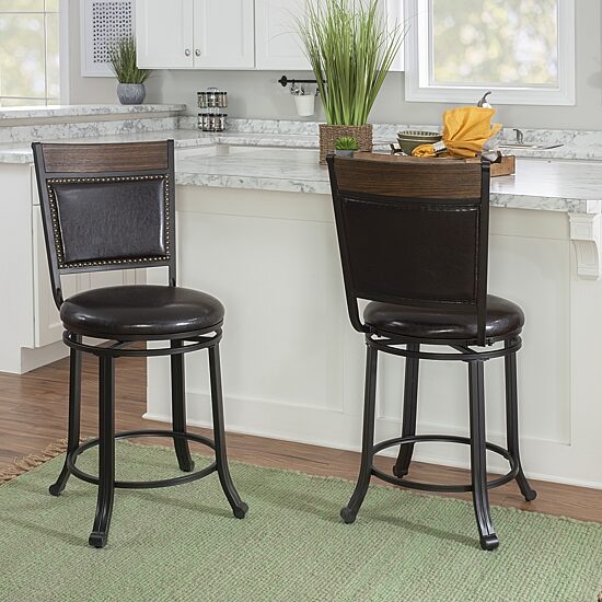 Linon Counter Height Swivel Bar Stool