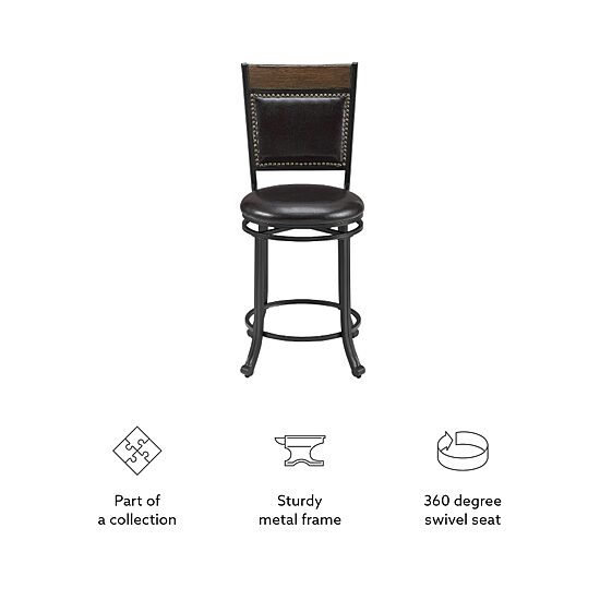 Linon Counter Height Swivel Bar Stool
