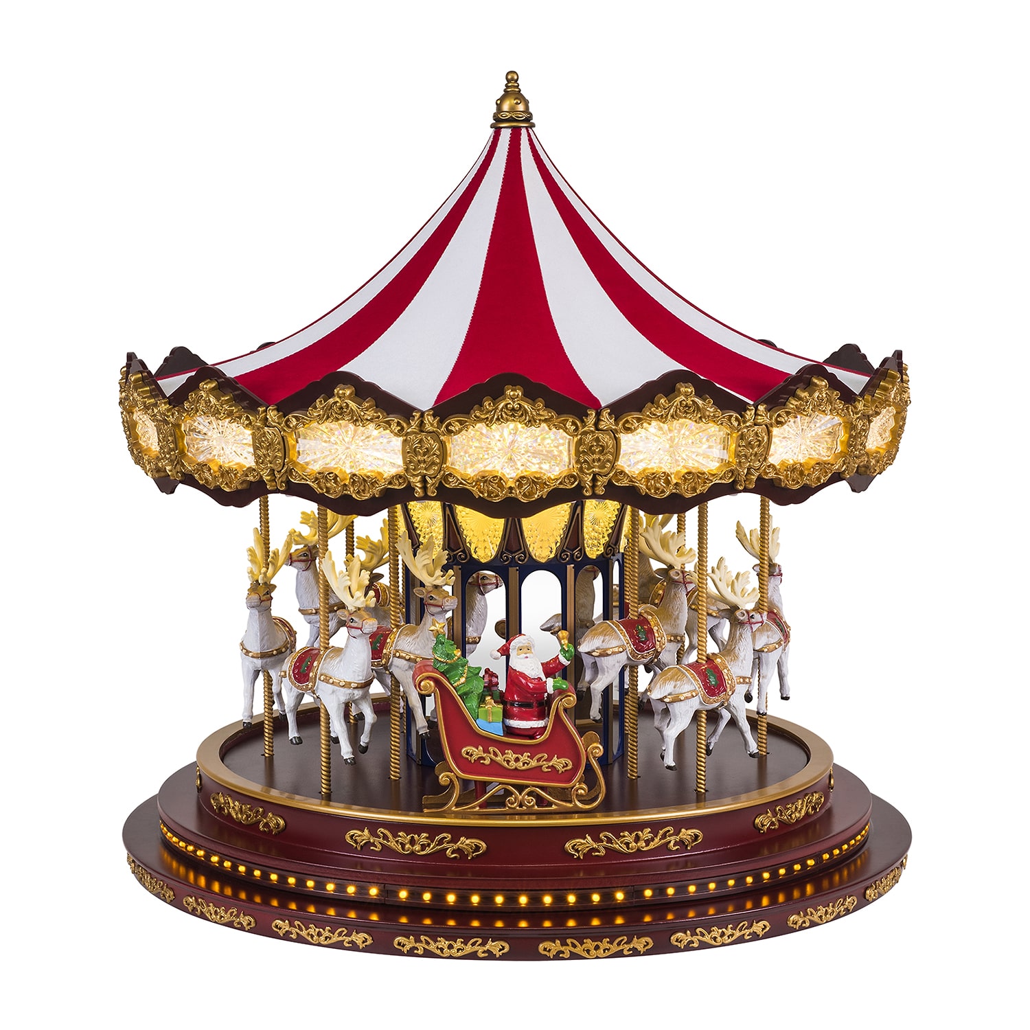 Deluxe Christmas Carousel Animated Tabletop Decor