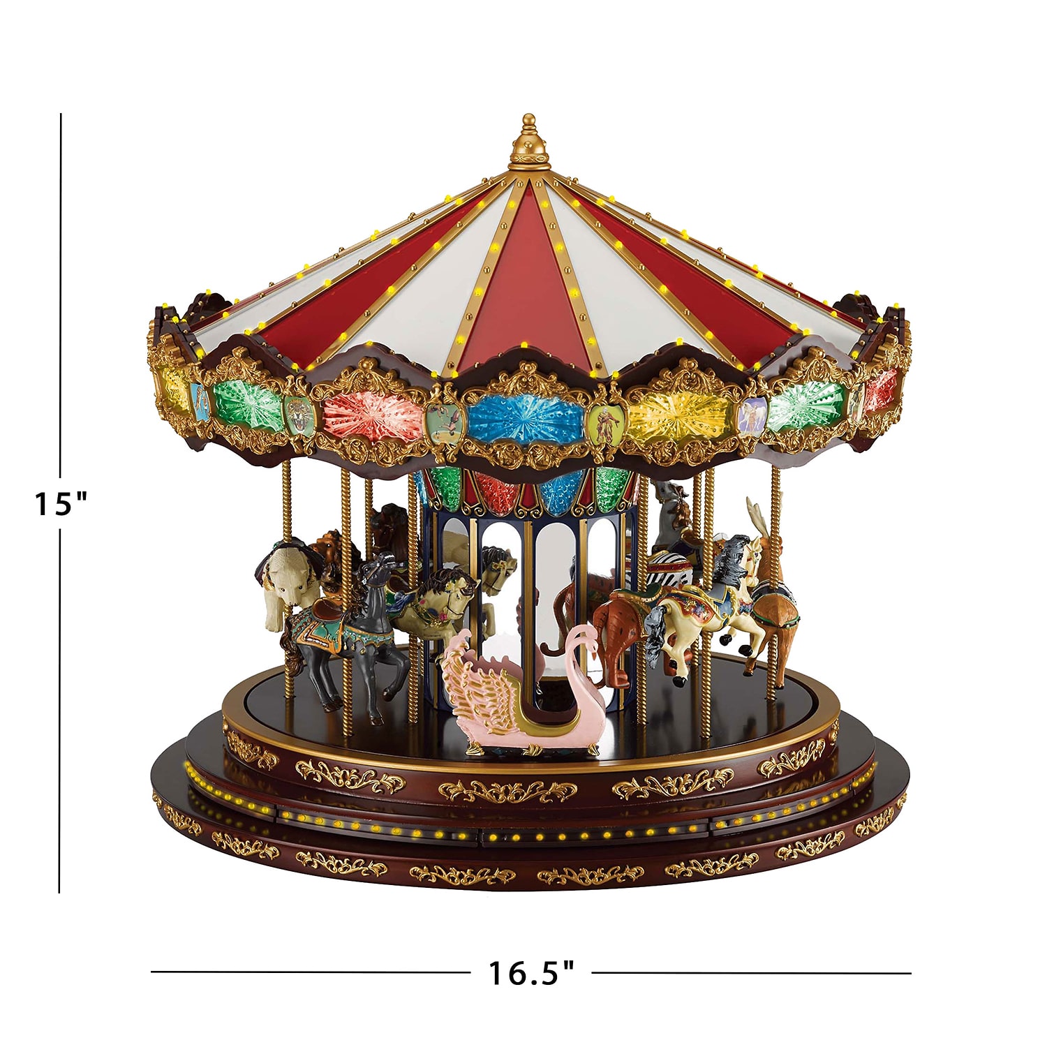 Marquee Deluze Carousel Animated Christmas Tabletop Decor
