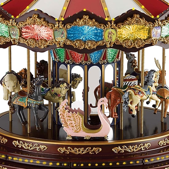 Marquee Deluze Carousel Animated Christmas Tabletop Decor