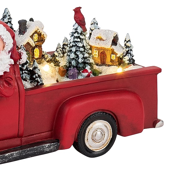 Nostalgic Red  Truck Animated Christmas Tabletop Decor