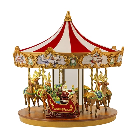 Very Merry Christmas Carousel Animated Tabletop Decor