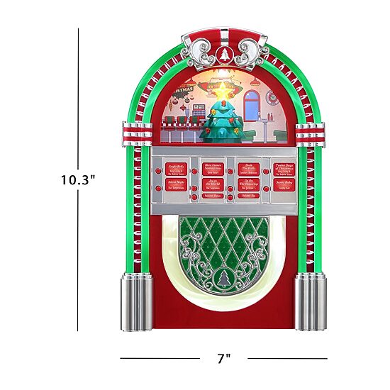 Lighted Vintage Christmas Jukebox Tabletop Decor