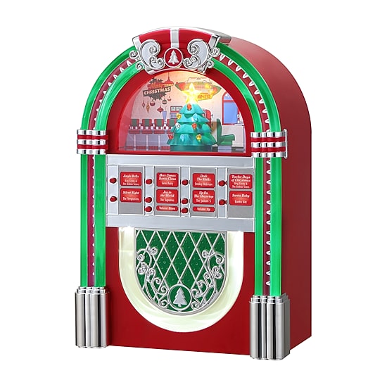Lighted Vintage Christmas Jukebox Tabletop Decor