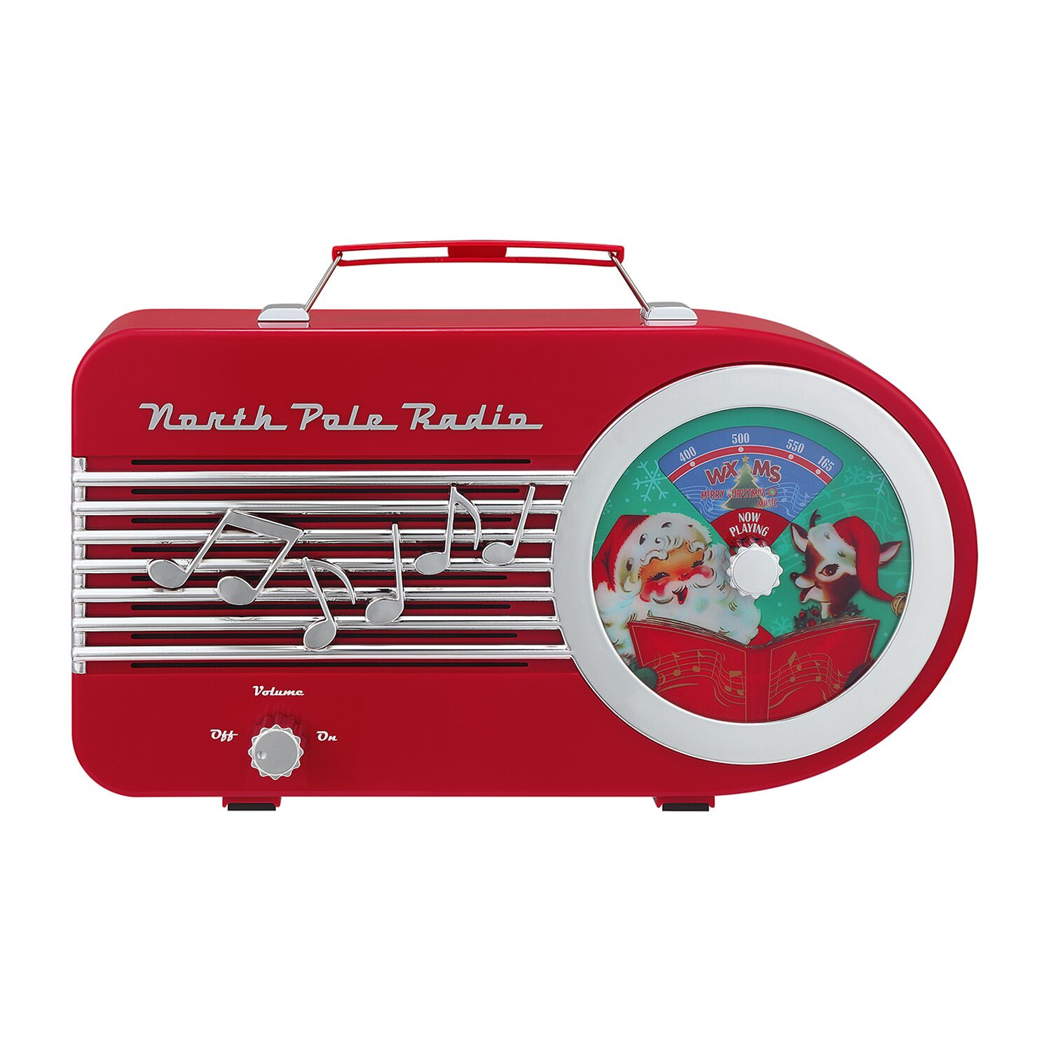 North Pole Music Playing Radio Christmas Tabletop Decor