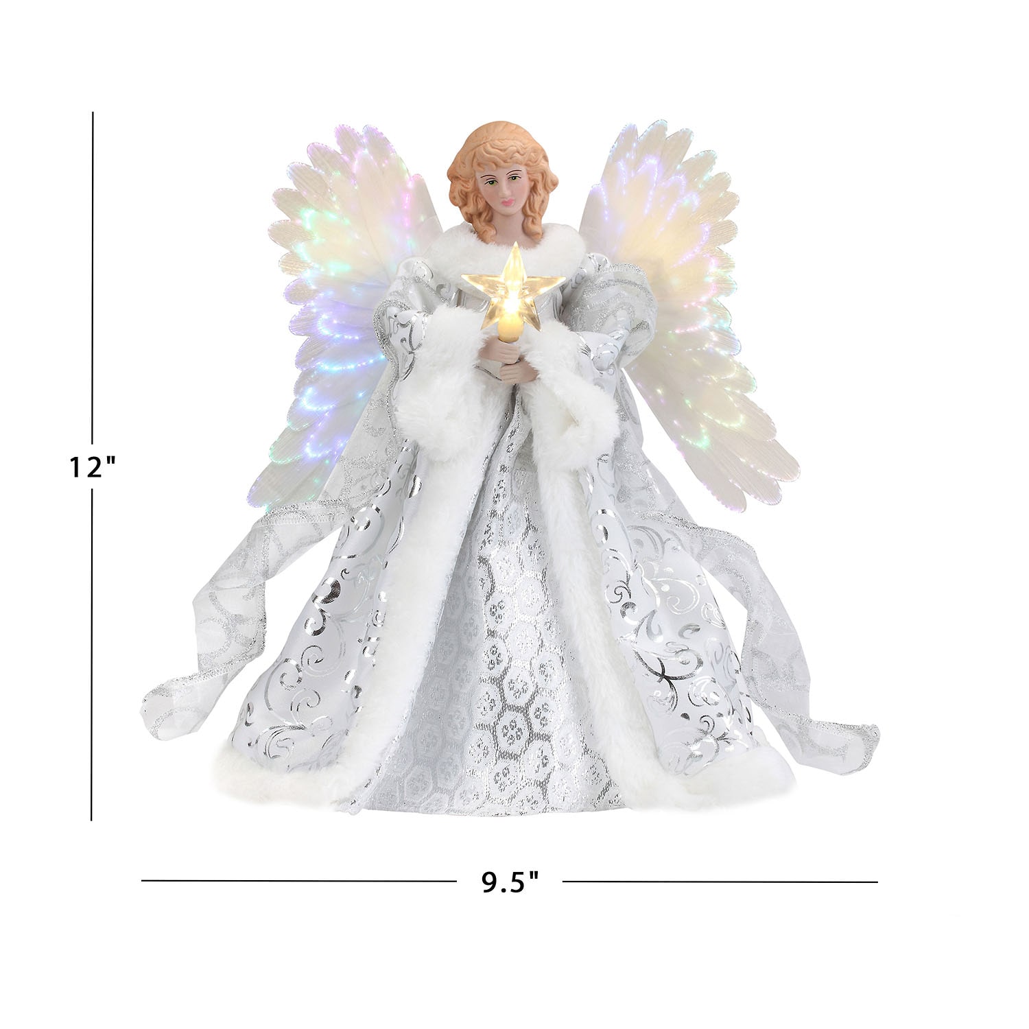 Fiber Optic Angel Christmas Tree Topper