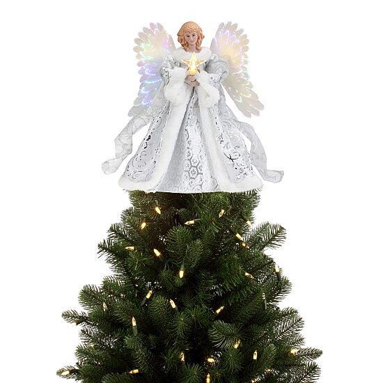Fiber Optic Angel Christmas Tree Topper
