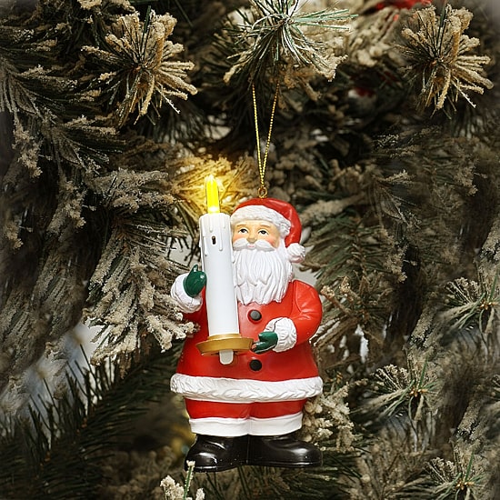 Good Night Lights Santa Christmas Ornament