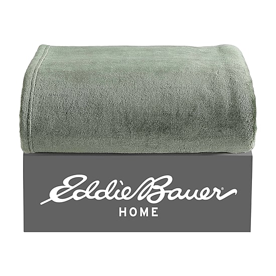 Eddie Bauer Ultra Lux Plush Reversible Lightweight Throw
