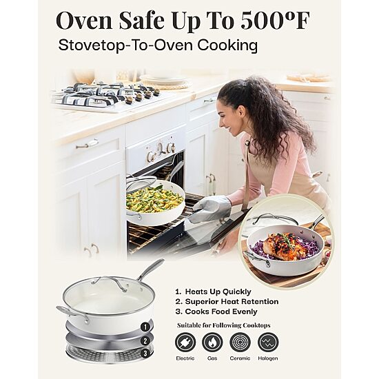 Gotham Steel Ultra 5.5-qt. Non-Stick Jumbo Cooker Pan with Lid