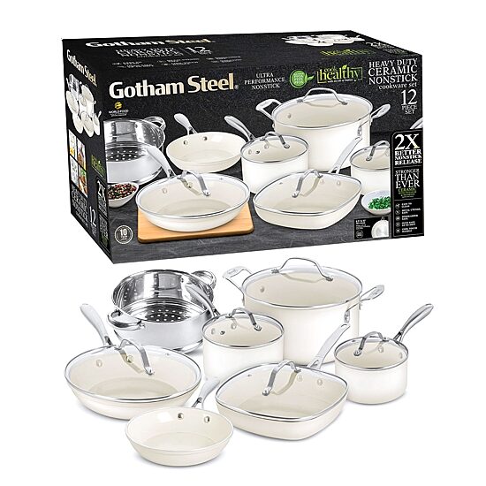 Gotham Steel Ultra Stay Cool Handles 12-pc. Non-Stick Cookware Set