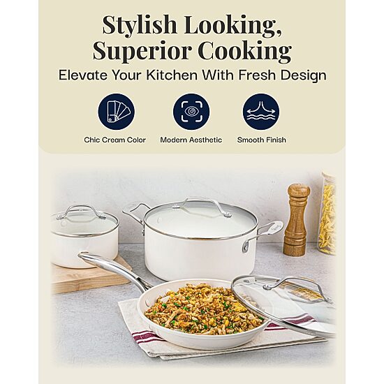 Gotham Steel Ultra Stay Cool Handles 12-pc. Non-Stick Cookware Set