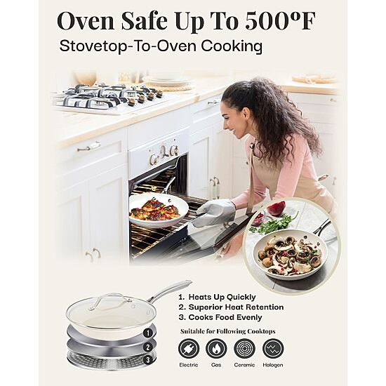 Gotham Steel Ultra Stay Cool Handles 12-pc. Non-Stick Cookware Set