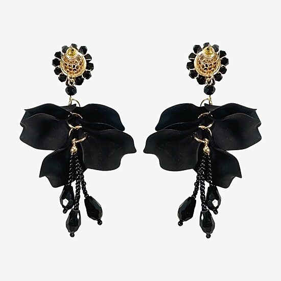 Bijoux Bar Womens Flower Drop Earrings