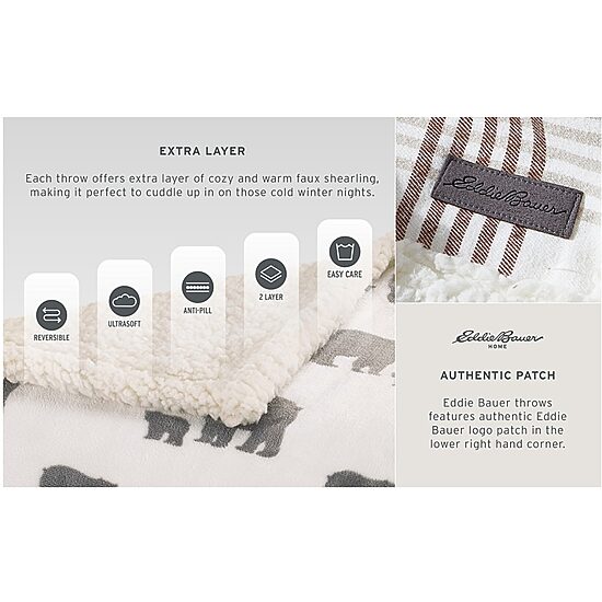 Eddie Bauer Grizzly Peak Washable Lightweight Throw