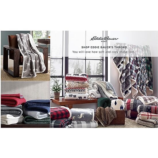 Eddie Bauer Grizzly Peak Washable Lightweight Throw