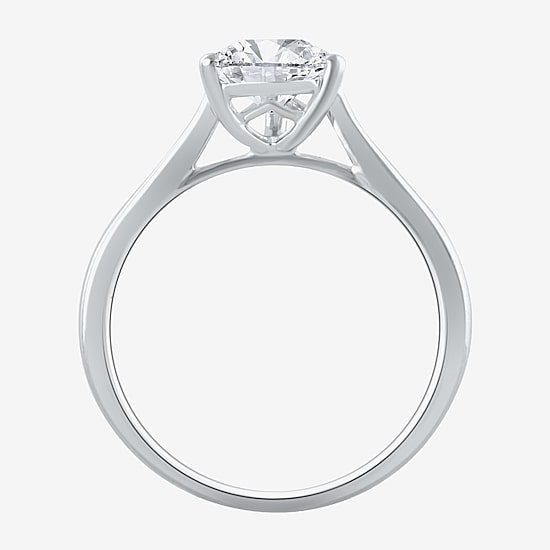 (H-I / SI2) Womens 1 1/2 CT. Lab-Grown White Diamond in 14K Gold Pear Solitaire Engagement Ring