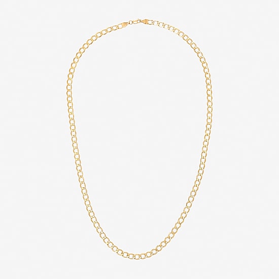Made in Italy Unisex Adult 10K Gold 20 Inch Curb Chain Necklace