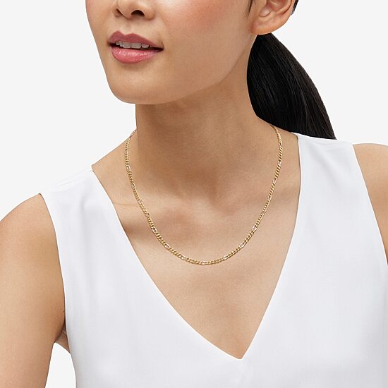 Mia Oro Womens 14K Gold 18 Inch Link Necklace