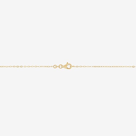 Mia Oro Womens 14K Gold Circle Knot 18 Inch Pendant Necklace