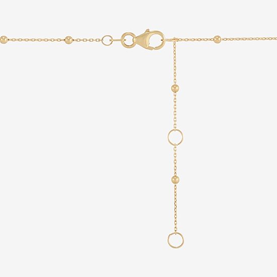 Mia Oro Womens 14K Gold Heart 18 Inch Pendant Necklace
