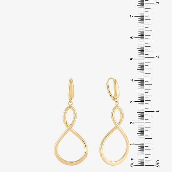Mia Oro Womens 14K Gold Round Drop Earrings