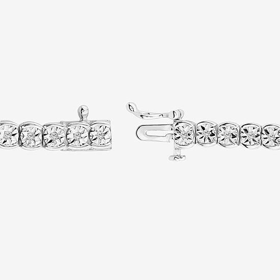Womens 1/4 CT. T.W. Lab Grown White Diamond Sterling Silver 8 Inch Tennis Bracelet