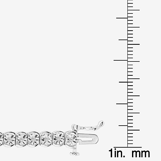 Womens 1/4 CT. T.W. Lab Grown White Diamond Sterling Silver 8 Inch Tennis Bracelet