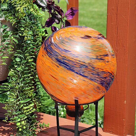 Net Health Shops Sunset Glass Gazing Globe - 10 Inch 2 pc. Yard Art