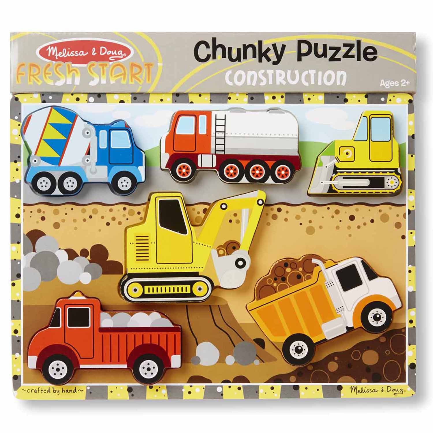 Melissa & Doug Construction Chunky Puzzle 7-pc. Non-Toxic Board Game