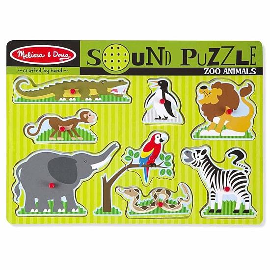 Melissa & Doug® Zoo Animals Sound Puzzle-JCPenney, Color: Multi