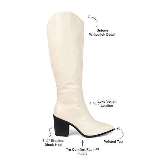 Journee Collection Womens Daria Stacked Heel Riding Boots