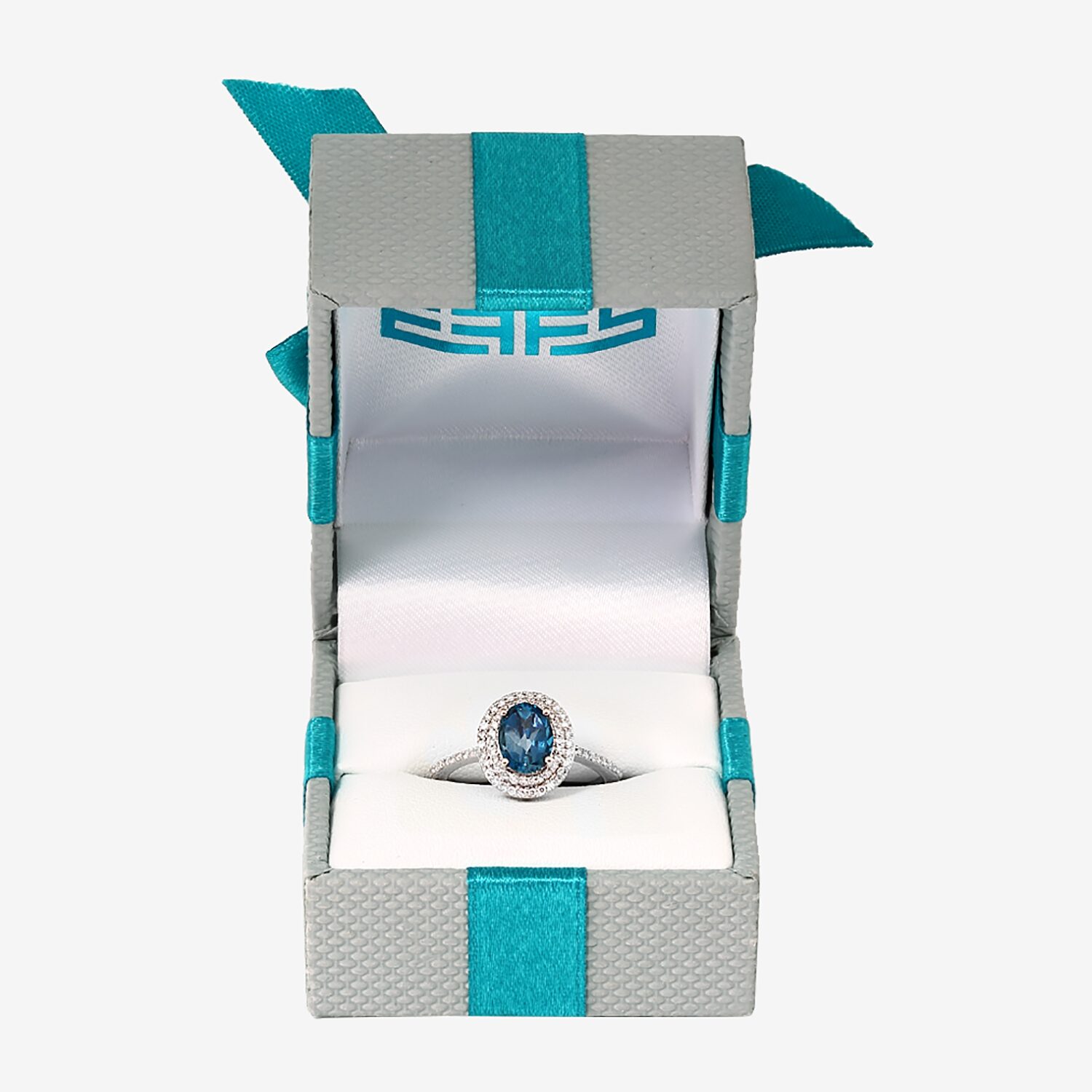 Effy Final Call Womens 1/4 CT. T.W. Diamond & Genuine Gemstone 14K White Gold Cocktail Ring