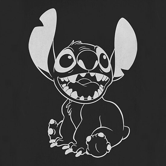 Mens Crew Neck Long Sleeve Lilo & Stitch Sweatshirt