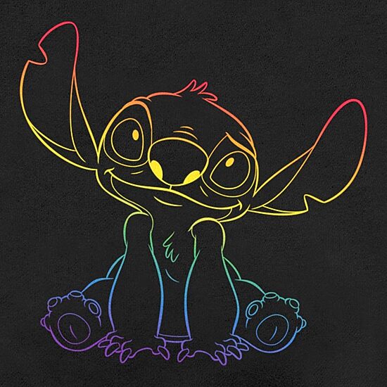 Mens Crew Neck Long Sleeve Lilo & Stitch Sweatshirt
