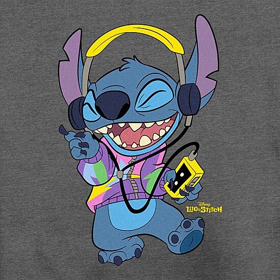 Mens Crew Neck Long Sleeve Lilo & Stitch Sweatshirt
