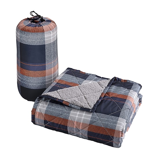 Coleman Indoor Outdoor Reversible Water Resistant Sherpa Reversible Midweight Throw
