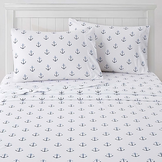 Sweet Home Collection™ Ship Anchor Microfiber Wrinkle Resistant Kids Sheet Set