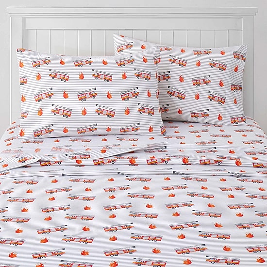 Sweet Home Collection™ Fire Trucks Microfiber Wrinkle Resistant Kids Sheet Set