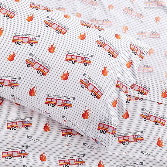 Sweet Home Collection™ Fire Trucks Microfiber Wrinkle Resistant Kids Sheet Set