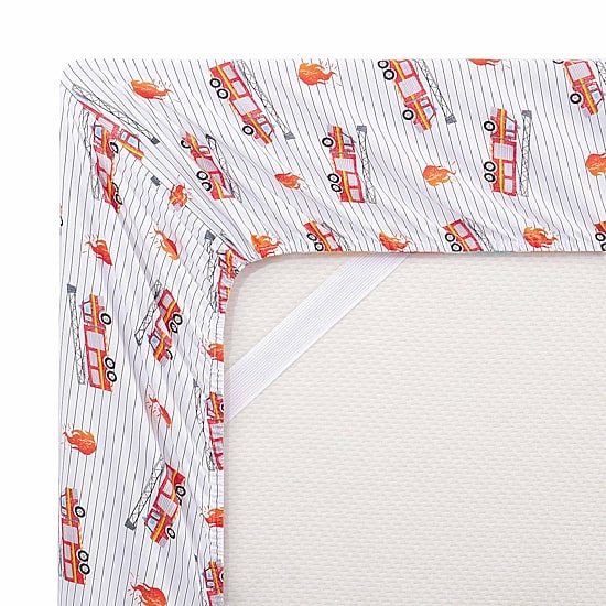 Sweet Home Collection™ Fire Trucks Microfiber Wrinkle Resistant Kids Sheet Set