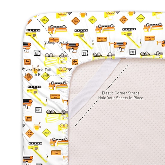 Sweet Home Collection™ Construction Microfiber Wrinkle Resistant Kids Sheet Set