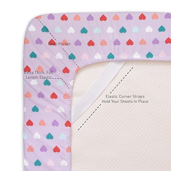 Sweet Home Collection™ Hearts Microfiber Wrinkle Resistant Kids Sheet Set