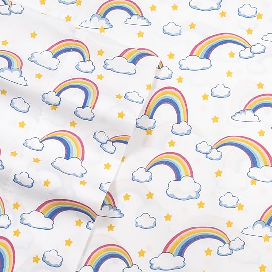 Sweet Home Collection™ Rainbows Microfiber Wrinkle Resistant Kids Sheet Set